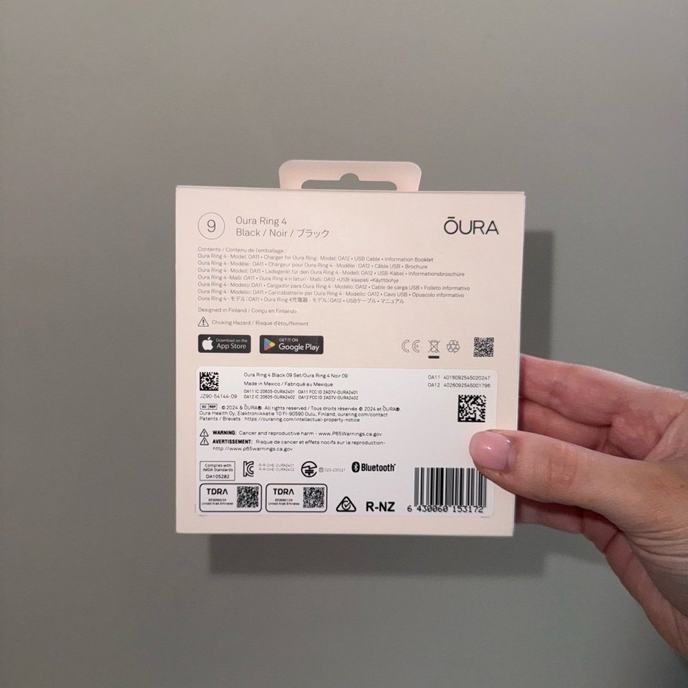 Oura Ring Gen 4 Horizon Black Smart Ring Size 9 NWT - Picture 3 of 9